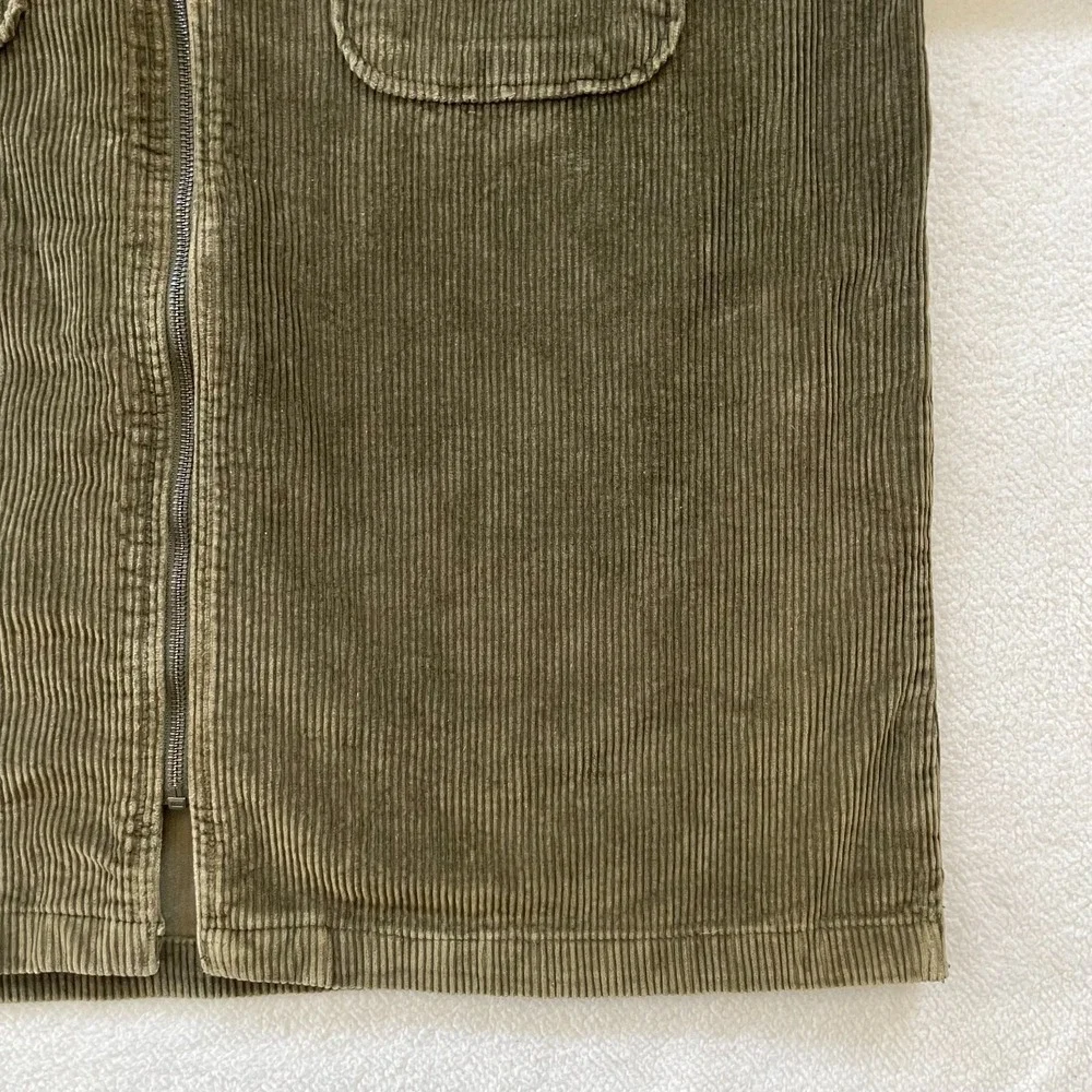 Vintage 90s Canyon River Blues Mens Medium Shirt Jacket Olive Green Corduroy Zip